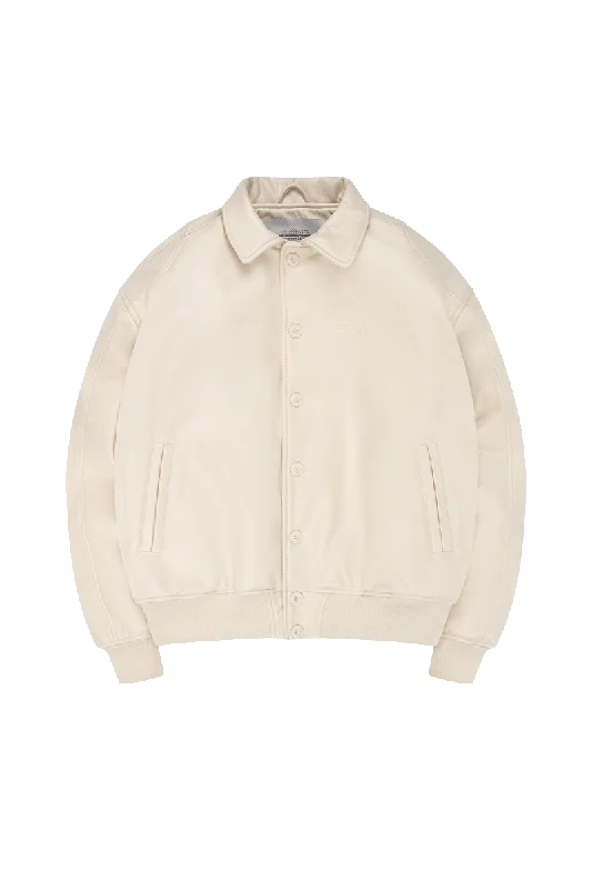 Hooded men jackets with a detachable faux - fur trim for added warmthHEAVY HEART LEATHER JACKET WHITE Hooded men jackets with a detachable faux - fur trim for added warmthHEAVY HEART LEATHER JACKET WHITE