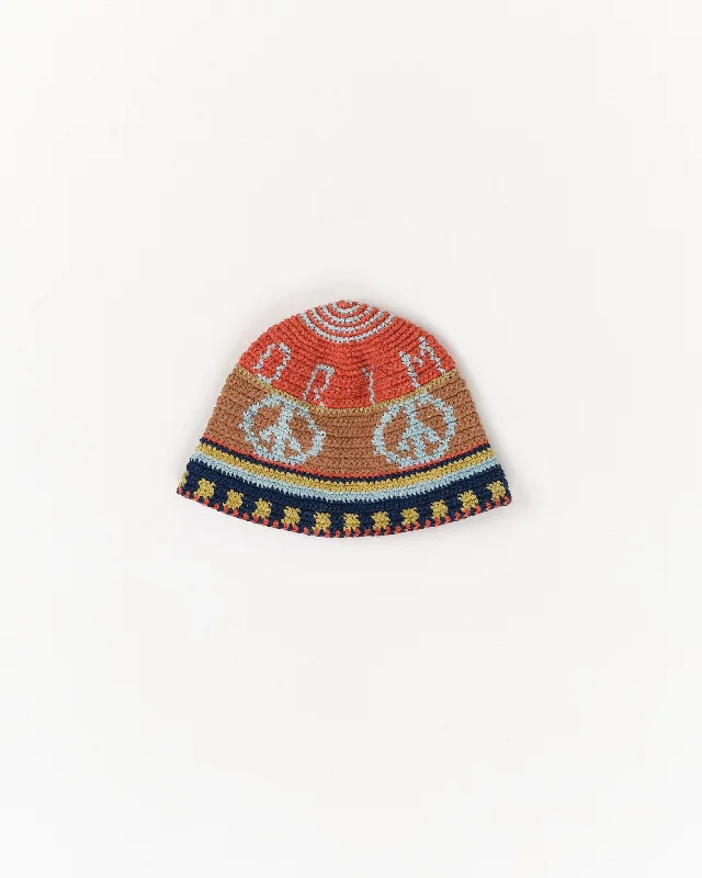 Stretch - fabric men jackets for unrestricted movement during workoutsKids Brew Hat - Orange Peace Power Stretch - fabric men jackets for unrestricted movement during workoutsKids Brew Hat - Orange Peace Power