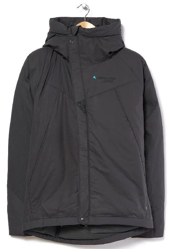 Waterproof men jackets with taped seams for heavy rain protectionKlattermusen Men's Farbaute Jacket - Raven Black Waterproof men jackets with taped seams for heavy rain protectionKlattermusen Men's Farbaute Jacket - Raven Black