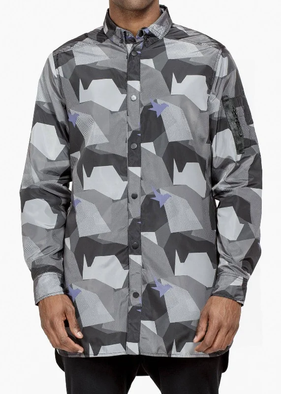 Windbreaker men jackets with UV protection for outdoor activitiesKonus Men's Camo Printed Long Shirt Jacket in Black Windbreaker men jackets with UV protection for outdoor activitiesKonus Men's Camo Printed Long Shirt Jacket in Black