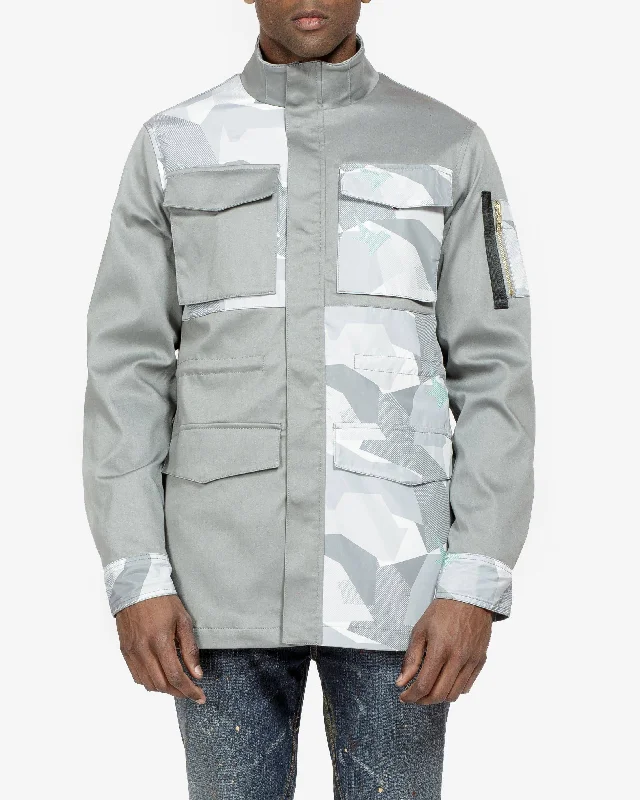 Windbreaker men jackets with UV protection for outdoor activitiesKonus Men's M-65 Military Jacket In Grey Windbreaker men jackets with UV protection for outdoor activitiesKonus Men's M-65 Military Jacket In Grey