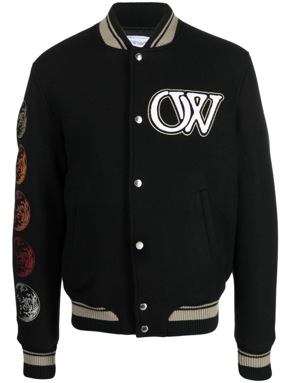Men jackets with a hidden interior pocket for secure storageLogo-Appliqué Bomber Jacket Men jackets with a hidden interior pocket for secure storageLogo-Appliqué Bomber Jacket