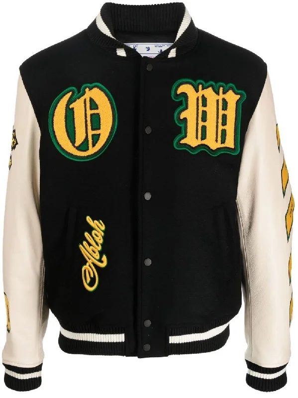 Plus - size men jackets with adjustable drawstrings for a comfortable fitLogo-Patch Varsity Jacket Plus - size men jackets with adjustable drawstrings for a comfortable fitLogo-Patch Varsity Jacket
