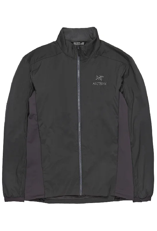 Lightweight men jackets made from recycled nylon for eco - friendly travelArc'teryx Men's Atom Jacket - Graphite Lightweight men jackets made from recycled nylon for eco - friendly travelArc'teryx Men's Atom Jacket - Graphite