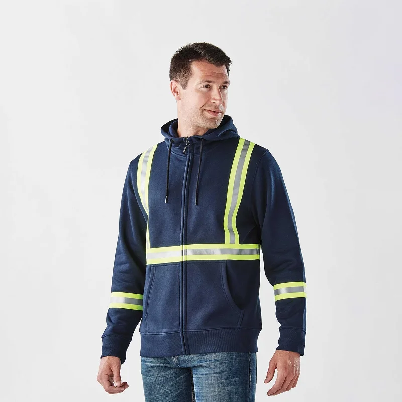 Plus - size men jackets with adjustable drawstrings for a comfortable fitMen's Omega Reflective Zip Hoody - CFZ-5R Plus - size men jackets with adjustable drawstrings for a comfortable fitMen's Omega Reflective Zip Hoody - CFZ-5R