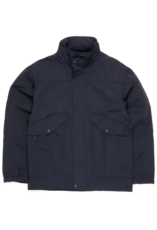 Bomber men jackets with ribbed cuffs for a classic 80s stylePilgrim Surf + Supply Men's Rigby Hiker Jacket - Navy