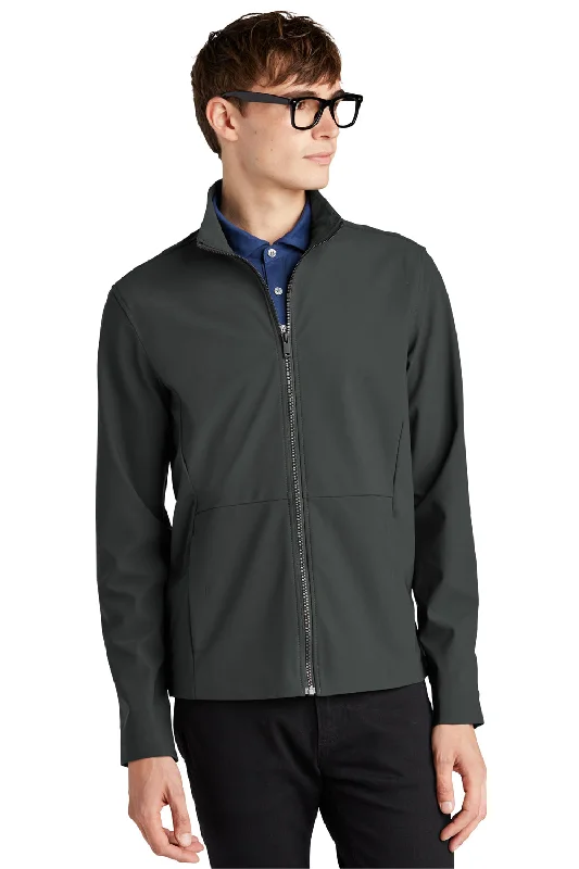 Stretch - fabric men jackets for unrestricted movement during workoutsMercer+Mettle Mens Faille Waterproof Full Zip Soft Shell Jacket - Anchor Grey Stretch - fabric men jackets for unrestricted movement during workoutsMercer+Mettle Mens Faille Waterproof Full Zip Soft Shell Jacket - Anchor Grey