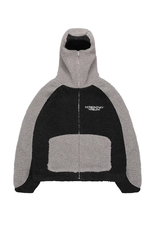 Stretch - fabric men jackets for unrestricted movement during workoutsMULTIFACED FLEECE BLACK NOTES Stretch - fabric men jackets for unrestricted movement during workoutsMULTIFACED FLEECE BLACK NOTES