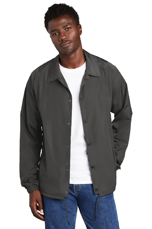 Corduroy men jackets in earthy tones for a rustic charmNew Era Mens Water Resistant Snap Down Coach's Jacket - Graphite Grey Corduroy men jackets in earthy tones for a rustic charmNew Era Mens Water Resistant Snap Down Coach's Jacket - Graphite Grey