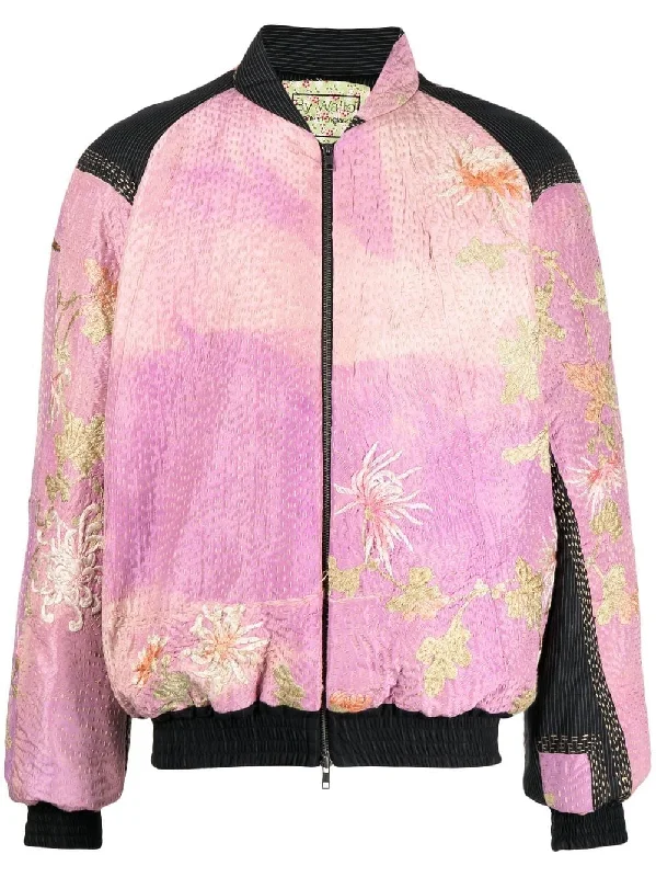 Fleece - lined men jackets for cold - weather commutingOtto Embroidered Bomber Jacket Fleece - lined men jackets for cold - weather commutingOtto Embroidered Bomber Jacket