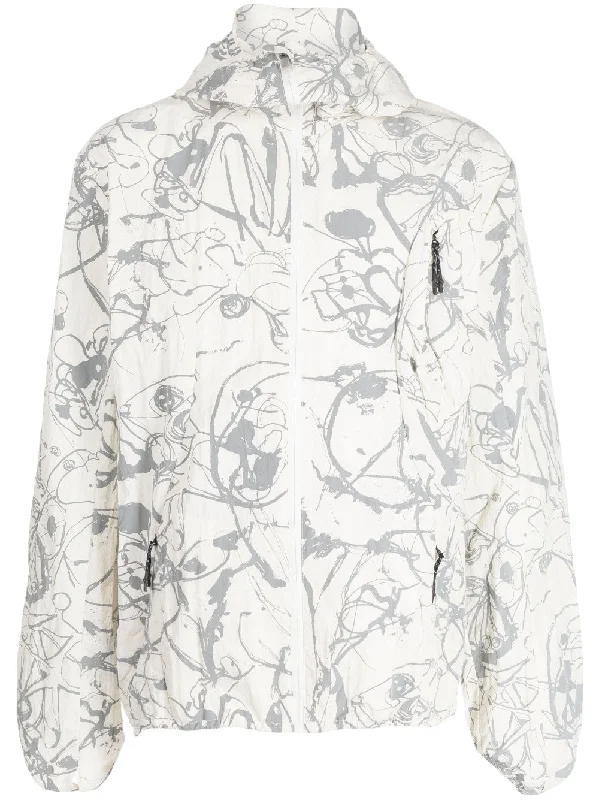 Embroidered men jackets with intricate floral designs for a unique aestheticPainterly-Print Lightweight Jacket Embroidered men jackets with intricate floral designs for a unique aestheticPainterly-Print Lightweight Jacket