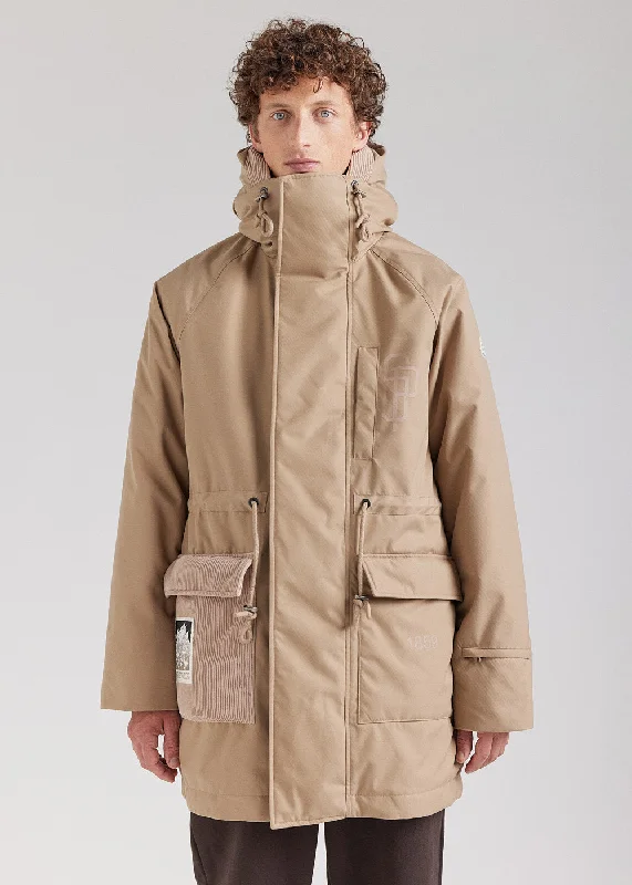 Checkered men jackets in a plaid pattern for a preppy appearanceParka hiver homme Pyrenex x Supakitch PRK Light Taupe Checkered men jackets in a plaid pattern for a preppy appearanceParka hiver homme Pyrenex x Supakitch PRK Light Taupe