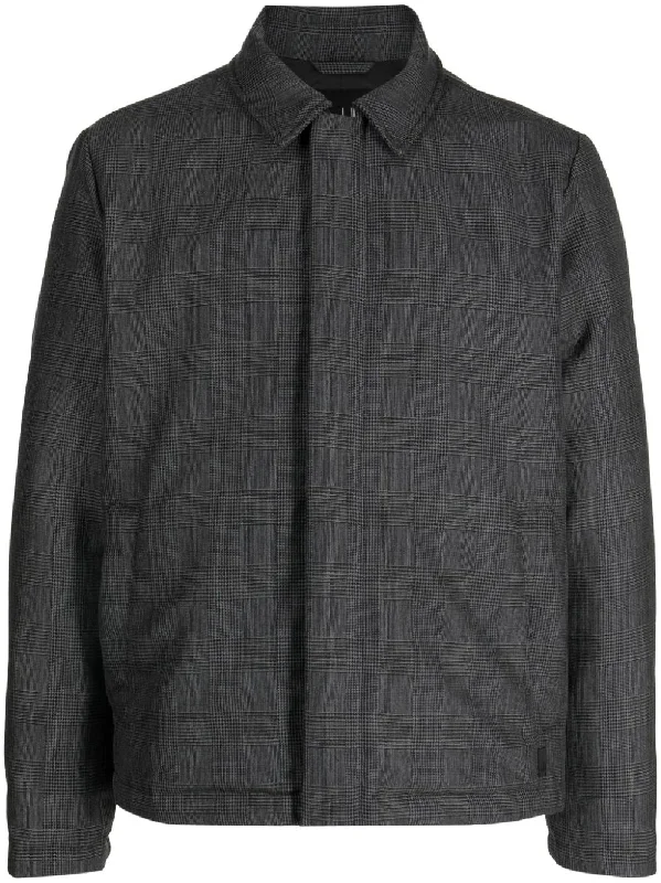 Slim - fit leather men jackets with a distressed finish for a rugged lookPlaid-Check Pattern Shirt Jacket Slim - fit leather men jackets with a distressed finish for a rugged lookPlaid-Check Pattern Shirt Jacket