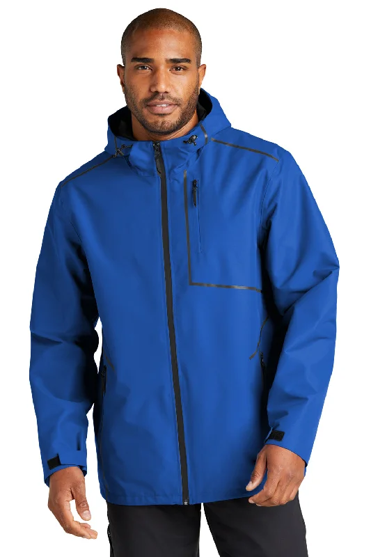 Hooded men jackets with a detachable faux - fur trim for added warmthPort Authority Mens Collective Tech Full Zip Outer Shell Hooded Jacket - True Royal Blue Hooded men jackets with a detachable faux - fur trim for added warmthPort Authority Mens Collective Tech Full Zip Outer Shell Hooded Jacket - True Royal Blue