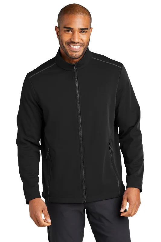 Slim - fit leather men jackets with a distressed finish for a rugged lookPort Authority Mens Collective Tech Waterproof Full Zip Soft Shell Jacket - Deep Black Slim - fit leather men jackets with a distressed finish for a rugged lookPort Authority Mens Collective Tech Waterproof Full Zip Soft Shell Jacket - Deep Black