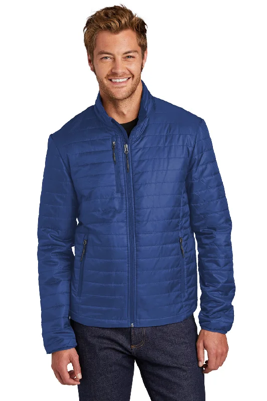 Down - filled men jackets in bright colors for winter fashionPort Authority Mens Water Resistant Packable Puffy Full Zip Jacket - Cobalt Blue Down - filled men jackets in bright colors for winter fashionPort Authority Mens Water Resistant Packable Puffy Full Zip Jacket - Cobalt Blue