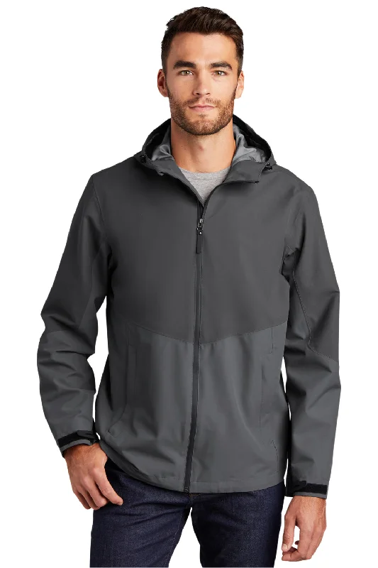 Checkered men jackets in a plaid pattern for a preppy appearancePort Authority Mens Tech Wind & Water Resistant Full Zip Hooded Rain Jacket - Storm Grey/Shadow Grey Checkered men jackets in a plaid pattern for a preppy appearancePort Authority Mens Tech Wind & Water Resistant Full Zip Hooded Rain Jacket - Storm Grey/Shadow Grey