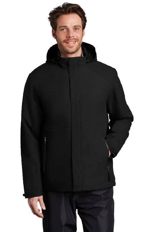 Down - filled men jackets in bright colors for winter fashionPort Authority Mens Tech Windproof & Waterproof Full Zip Hooded Jacket - Deep Black Down - filled men jackets in bright colors for winter fashionPort Authority Mens Tech Windproof & Waterproof Full Zip Hooded Jacket - Deep Black