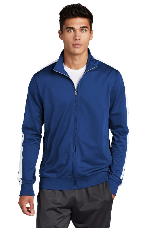 Tailored men jackets to pair with formal trousers for business meetingsSport-Tek Mens Full Zip Track Jacket - True Royal Blue/White Tailored men jackets to pair with formal trousers for business meetingsSport-Tek Mens Full Zip Track Jacket - True Royal Blue/White