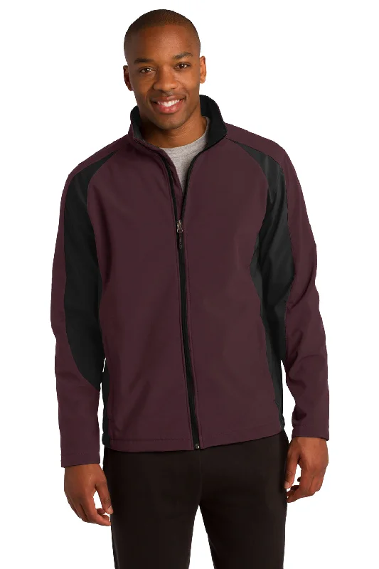 Plus - size men jackets with adjustable drawstrings for a comfortable fitSport-Tek Mens Water Resistant Full Zip Jacket - Maroon/Black - Closeout