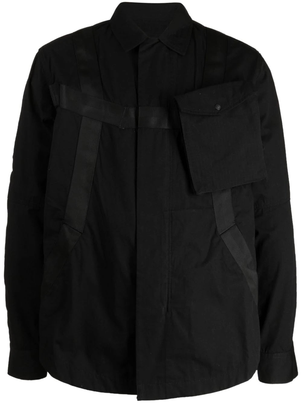 Men jackets with a built - in hood that can be stowed away when not in useTape-Detail Shirt Jacket Men jackets with a built - in hood that can be stowed away when not in useTape-Detail Shirt Jacket