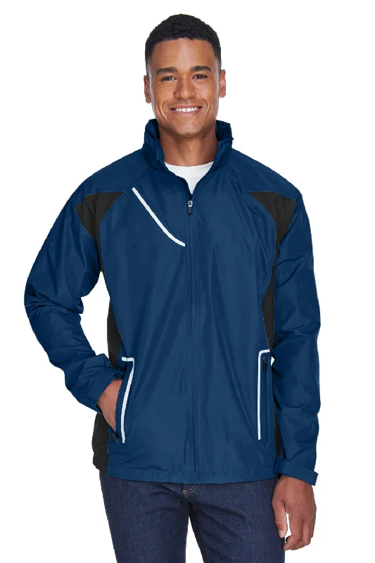 Checkered men jackets in a plaid pattern for a preppy appearanceTeam 365 Mens Dominator Waterproof Full Zip Hooded Jacket - Dark Navy Blue Checkered men jackets in a plaid pattern for a preppy appearanceTeam 365 Mens Dominator Waterproof Full Zip Hooded Jacket - Dark Navy Blue
