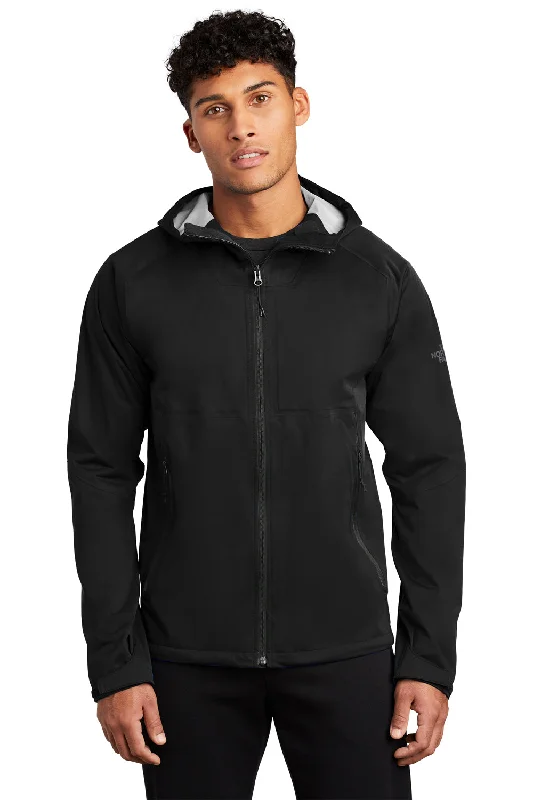 Fleece - lined men jackets for cold - weather commutingThe North Face Mens All Weather DryVent Windproof & Waterproof Full Zip Hooded Jacket - Black Fleece - lined men jackets for cold - weather commutingThe North Face Mens All Weather DryVent Windproof & Waterproof Full Zip Hooded Jacket - Black