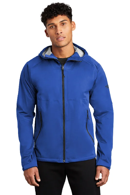 Bomber men jackets with ribbed cuffs for a classic 80s styleThe North Face Mens All Weather DryVent Windproof & Waterproof Full Zip Hooded Jacket - Blue