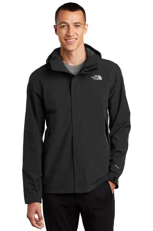 Men jackets with a built - in hood that can be stowed away when not in useThe North Face Mens Apex DryVent Windproof & Waterproof Full Zip Hooded Jacket - Black Men jackets with a built - in hood that can be stowed away when not in useThe North Face Mens Apex DryVent Windproof & Waterproof Full Zip Hooded Jacket - Black