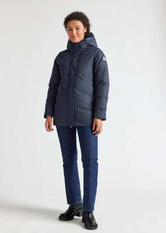 Hooded men jackets with a detachable faux - fur trim for added warmthParka chaude femme Pyrenex Charlotte en duvet naturel Amiral Hooded men jackets with a detachable faux - fur trim for added warmthParka chaude femme Pyrenex Charlotte en duvet naturel Amiral