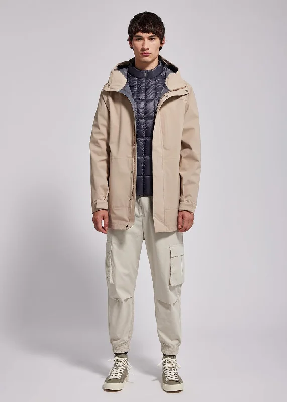 Tailored men jackets to pair with formal trousers for business meetingsParka 3 en 1 Delta Light taupe Tailored men jackets to pair with formal trousers for business meetingsParka 3 en 1 Delta Light taupe