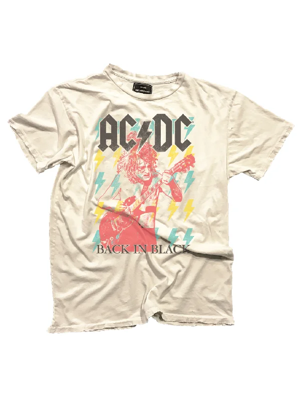 Men's thermal t - shirts with a high - neck design for cold weatherAC/DC Tee - Vintage White