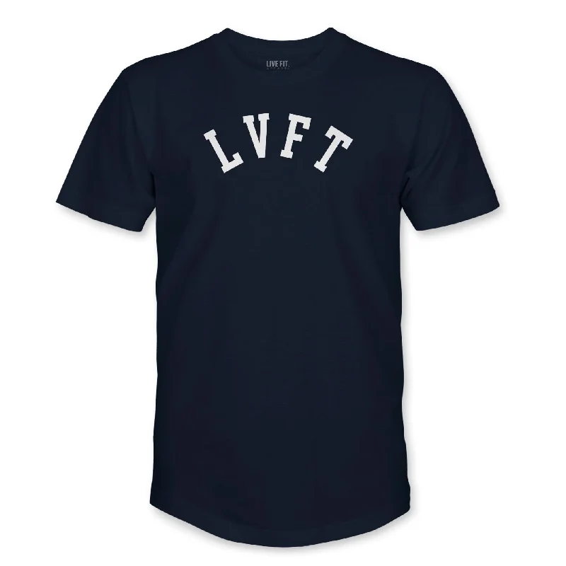 Men's short - sleeve linen t - shirts for summer beach outingsAcademy Scallop Tee - Navy Men's short - sleeve linen t - shirts for summer beach outingsAcademy Scallop Tee - Navy