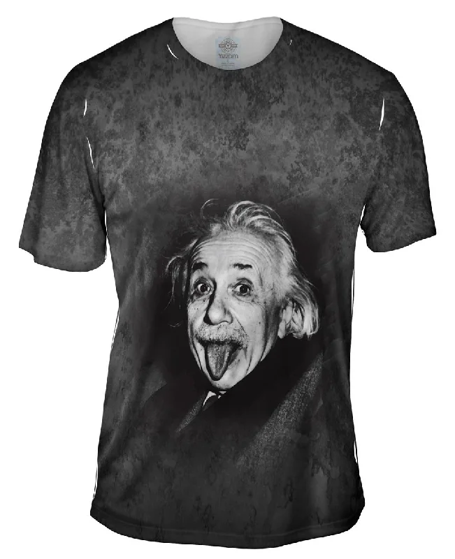 Men's polo t - shirts with a contrast collar for a preppy lookAlbert Einstein Sticks Out His Tongue Men's polo t - shirts with a contrast collar for a preppy lookAlbert Einstein Sticks Out His Tongue