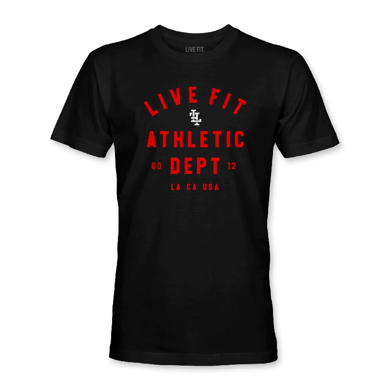 Men's tie - dye t - shirts with a bohemian styleAthletic Department Tee - Black