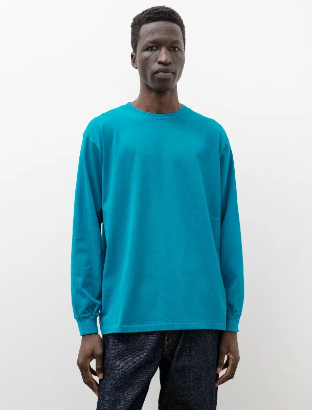 Men's eco - friendly recycled t - shirts for sustainable fashion choicesLuster Plaiting L/S Tee Teal Green Men's eco - friendly recycled t - shirts for sustainable fashion choicesLuster Plaiting L/S Tee Teal Green