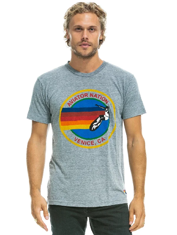 Men's distressed denim - look t - shirts with a rugged appealSignature Aviator Nation T-Shirt Men's distressed denim - look t - shirts with a rugged appealSignature Aviator Nation T-Shirt