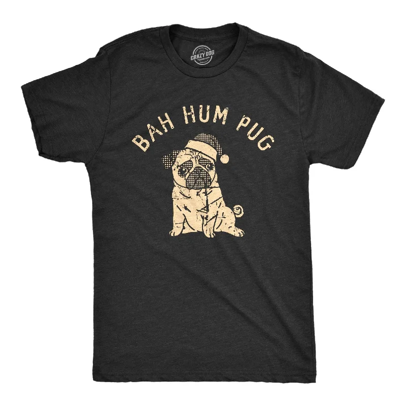 Men's mock - neck t - shirts with a modern and sleek styleBah Hum Pug Men's T Shirt