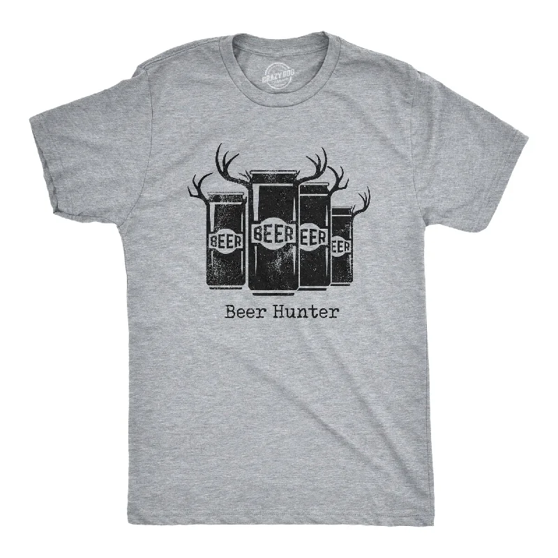 Men's button - front t - shirts with a unique artistic printBeer Hunter Men's T Shirt Men's button - front t - shirts with a unique artistic printBeer Hunter Men's T Shirt