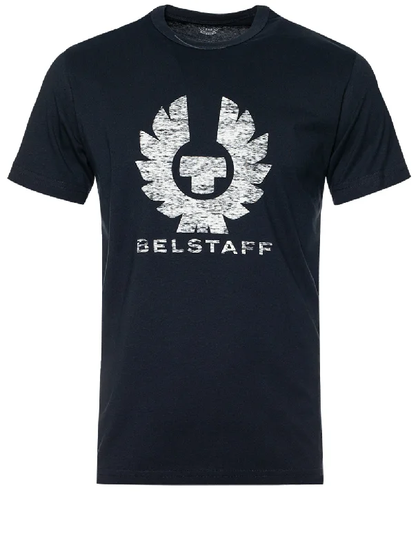 Men's button - front t - shirts with a unique artistic printCoteland T-Shirt Dark Ink/Off White Men's button - front t - shirts with a unique artistic printCoteland T-Shirt Dark Ink/Off White