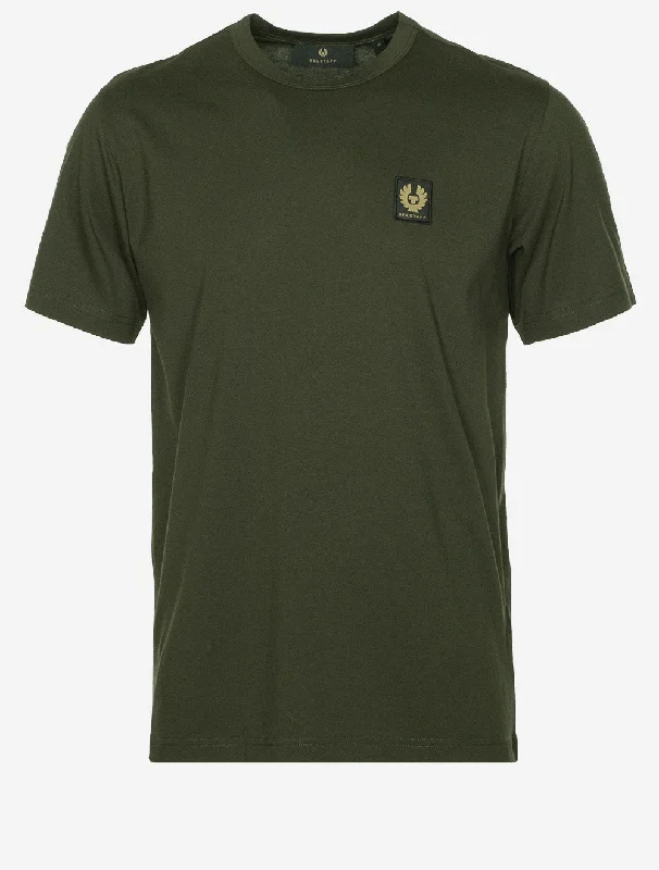 Men's thermal t - shirts with a high - neck design for cold weatherCotton T-Shirt Tile Green