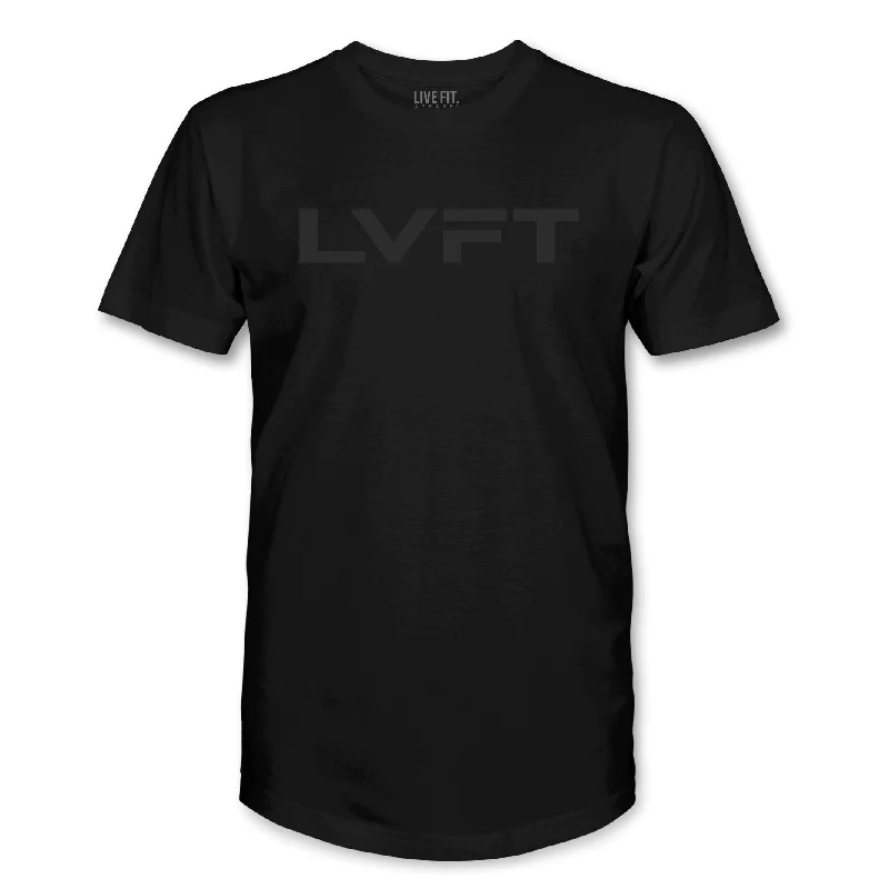 Men's organic cotton crew - neck t - shirts for everyday comfortBold Slate Scallop Tee - Black/Black Men's organic cotton crew - neck t - shirts for everyday comfortBold Slate Scallop Tee - Black/Black
