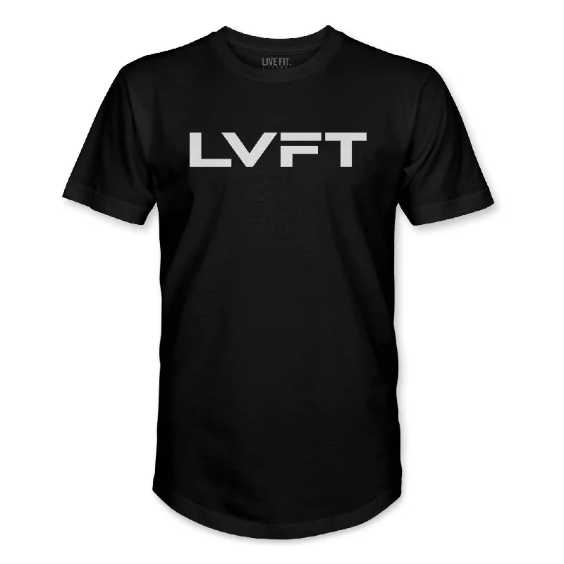 Men's button - front t - shirts with a unique artistic printBold Slate Scallop Tee - Black / White