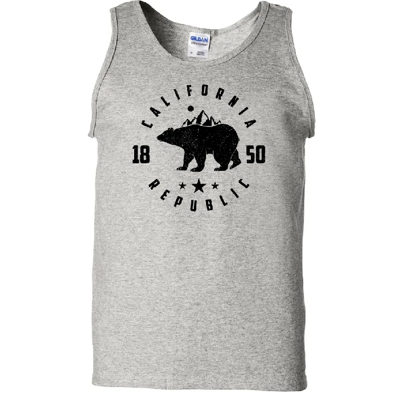 Men's v - neck muscle t - shirts for a body - building aestheticCalifornia Republic Mountains Asst Colors Tank Top Men's v - neck muscle t - shirts for a body - building aestheticCalifornia Republic Mountains Asst Colors Tank Top