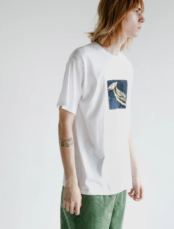 Men's short - sleeve linen t - shirts for summer beach outingsGoogle Tees: Horn 1