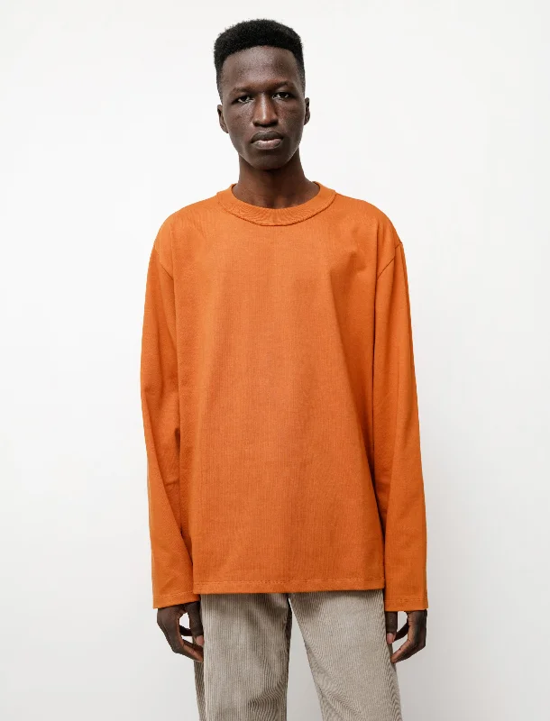 Men's polo t - shirts with a contrast collar for a preppy lookLS Big Tee Heavy Orange Men's polo t - shirts with a contrast collar for a preppy lookLS Big Tee Heavy Orange