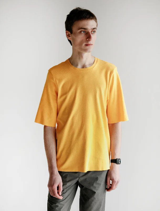 Men's printed Hawaiian t - shirts for tropical vacationsTailored Tee Cotton Jersey Yellow Men's printed Hawaiian t - shirts for tropical vacationsTailored Tee Cotton Jersey Yellow