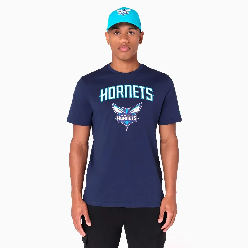 Men's long - sleeve henley t - shirts with button - down placketsCharlotte Hornets NBA Navy T-Shirt Men's long - sleeve henley t - shirts with button - down placketsCharlotte Hornets NBA Navy T-Shirt
