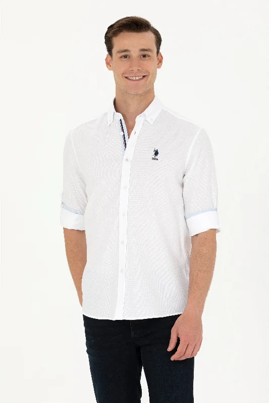 Men's vintage - inspired retro polo shirts with unique patternsCHEMISE NOVATAMA BLANC - 1680261VR013 Men's vintage - inspired retro polo shirts with unique patternsCHEMISE NOVATAMA BLANC - 1680261VR013