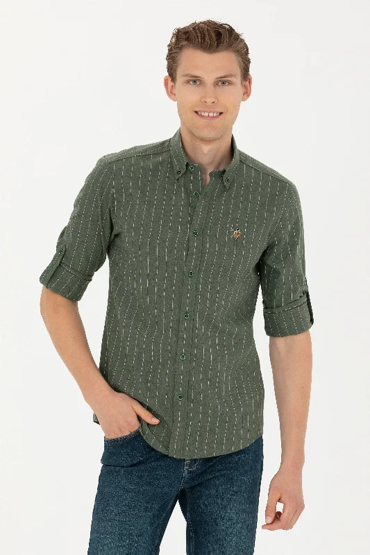 Men's lightweight performance polo shirts for tennis matchesCHEMISE VIAS VERT-1686845VR054 Men's lightweight performance polo shirts for tennis matchesCHEMISE VIAS VERT-1686845VR054